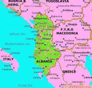 albania map